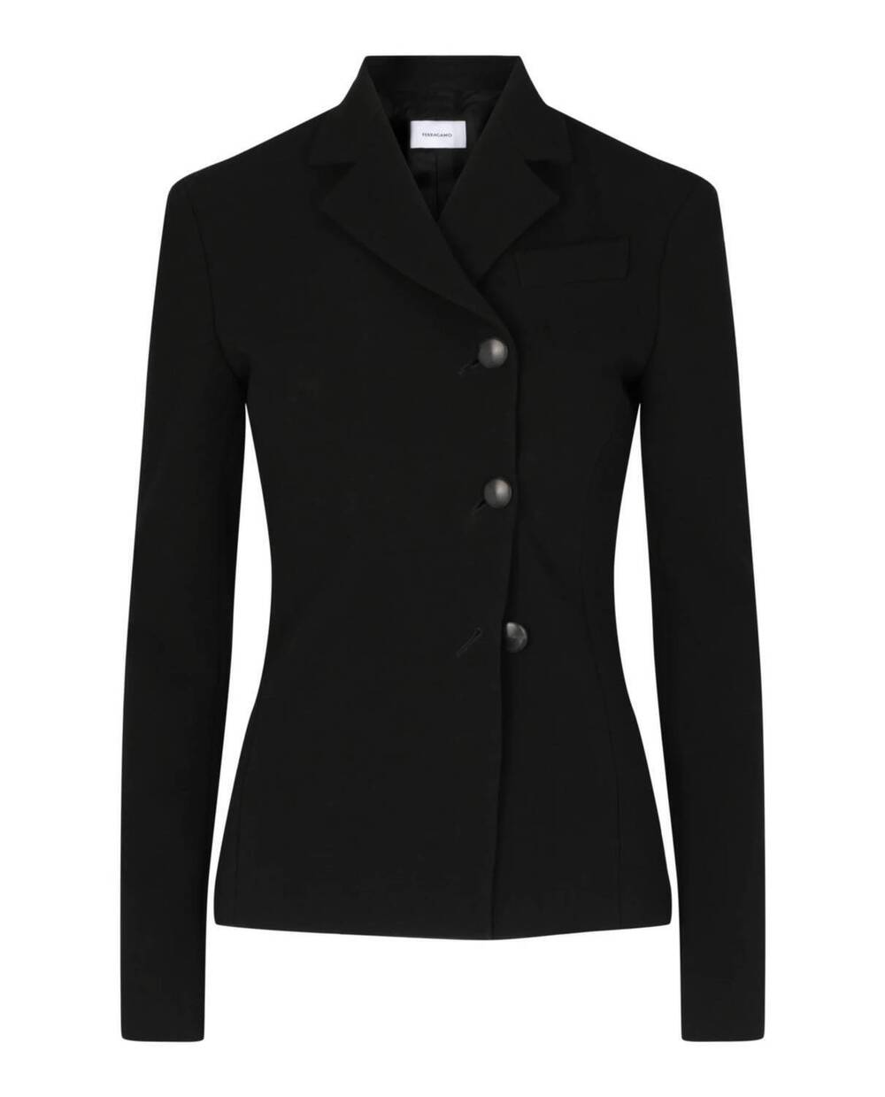 NEW SALVATORE FERRAGAMO women's single breasted blazer in black